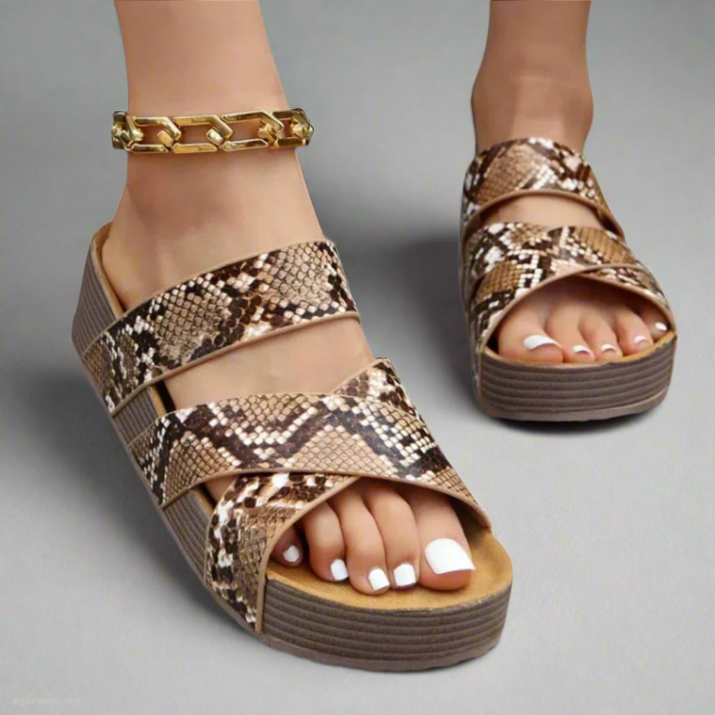 Cross Strap Platform Wedge Summer Sandals for Women