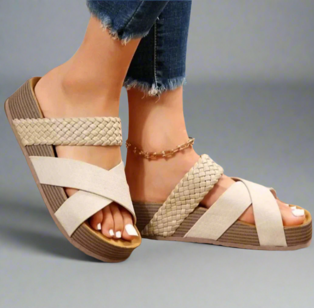 Cross Strap Platform Wedge Summer Sandals for Women