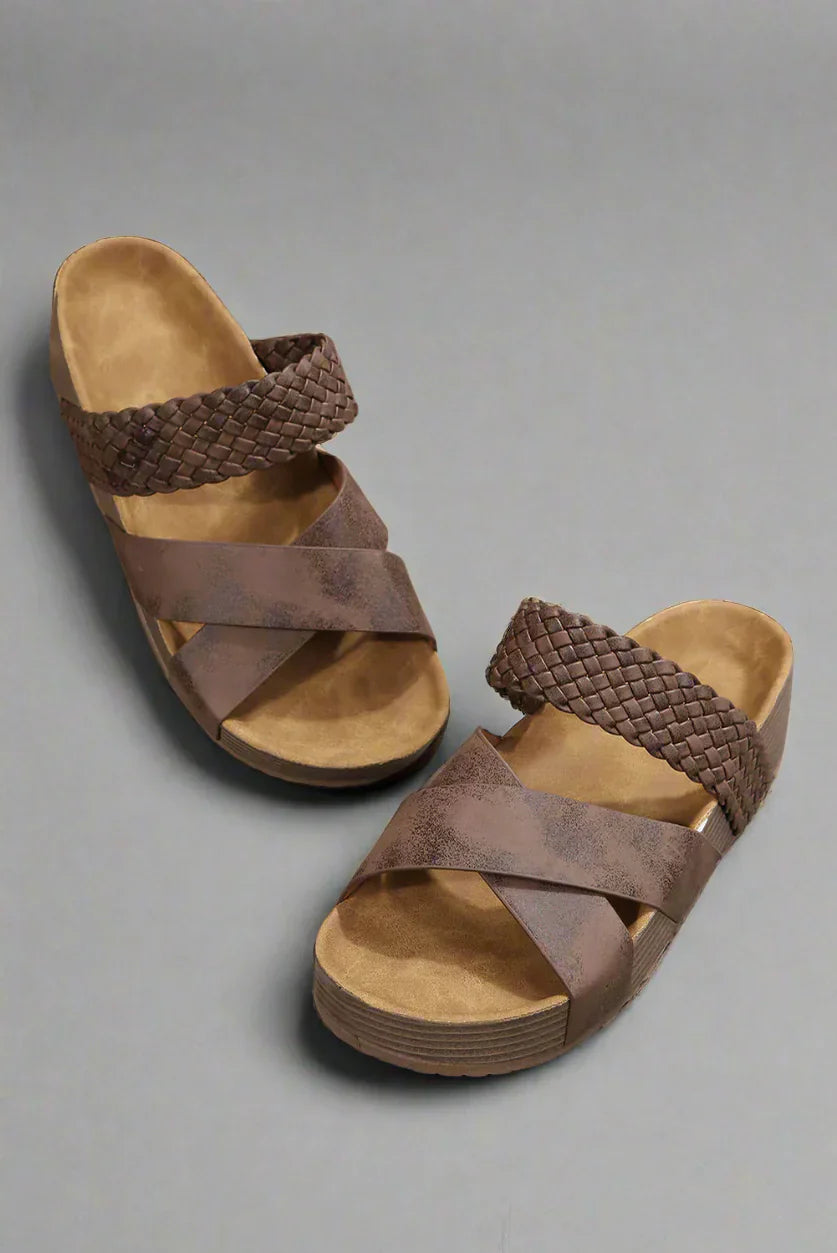 Cross Strap Platform Wedge Summer Sandals for Women