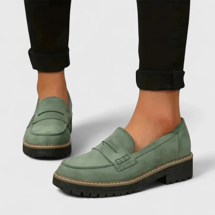 Classic Slip-On Loafers Women Chunky Sole