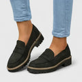 Classic Slip-On Loafers Women Chunky Sole