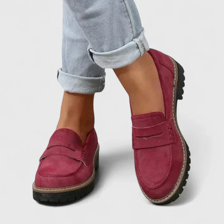Classic Slip-On Loafers Women Chunky Sole
