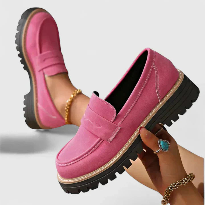 Classic Slip-On Loafers Women Chunky Sole