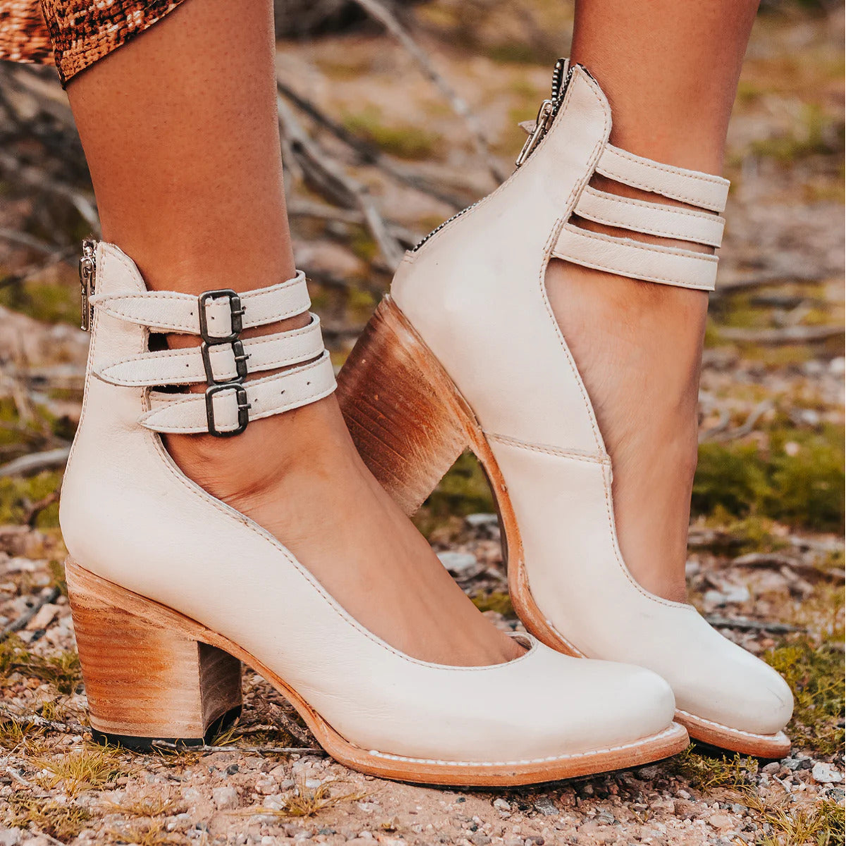 Comfortable Women's Ankle Strap Leather Shoes
